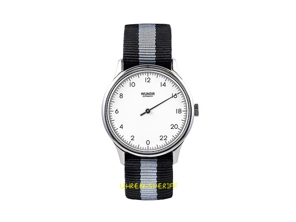 Wundrwatch Silver Natoband Einzeigeruhr